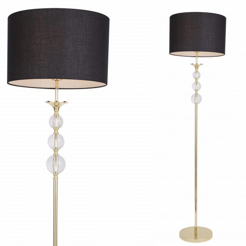 Lampa podłogowa czarno-złota RLL93163-1GB REA Zuma Line