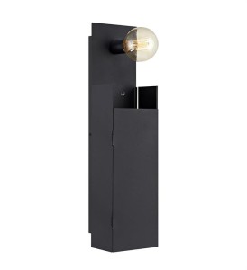 COMBO Kinkiet 1L Piaskowy Czarny 106850 ładowarka USB/wieszak na klucze Markslojd