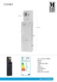 COMBO Kinkiet 1L Piaskowy Czarny 106850 ładowarka USB/wieszak na klucze Markslojd