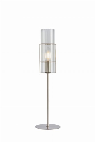 Lampa stołowa TUBO Table 1L 50cm Nikiel satynowy/Clear 108557 Markslojd