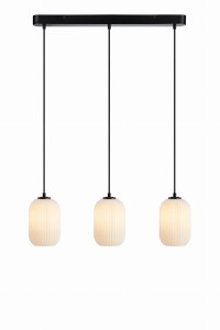 Lampa wisząca CAVA Pendant 3L Straight Czarny biały 108563 Markslojd