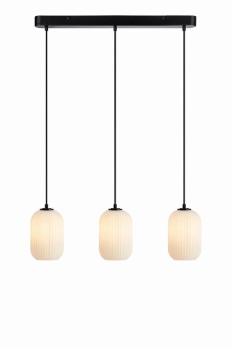 Lampa wisząca CAVA Pendant 3L Straight Czarny biały 108563 Markslojd