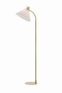 Lampa podłogowa MIRA Floor 1L Brushed Mosiądz/Biały 108569 Markslojd
