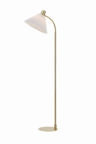 Lampa podłogowa MIRA Floor 1L Brushed Mosiądz/Biały 108569 Markslojd