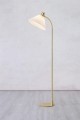 Lampa podłogowa MIRA Floor 1L Brushed Mosiądz/Biały 108569 Markslojd