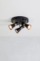 Lampa sufitowa FOLIE Ceiling Round 3L Czarny/Antyczny mosiądz 108626 Markslojd