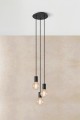 Lampa wisząca CIELO Pendant 3L Round Piaskowy Czarny 108733 Markslojd