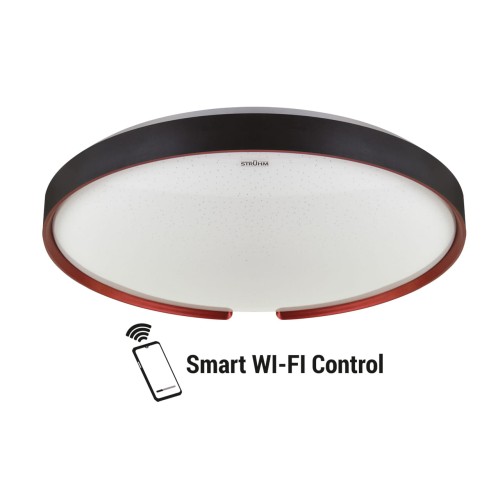 Plafon czarny ESPERANTO LED C 48W 04077 sterowanie Wi-Fi Strühm