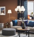 Lampa wisząca BIANCO 9L z białymi kulami na złotymi stelażu Markslojd