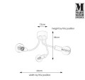 Lampa sufitowa MEDUSA 3L 107930 czarny/szary Markslojd