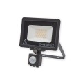 Naświetlacz LED oprawa halogenowa z czujnikiem ruchu 20W 1600lm czarna IP65