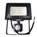 Naświetlacz LED oprawa halogenowa z czujnikiem ruchu 20W 1600lm czarna IP65