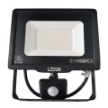 Naświetlacz LED oprawa halogenowa z czujnikiem ruchu 50W 4000lm czarna IP44