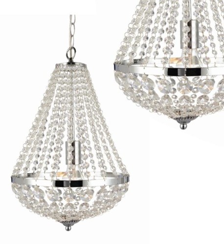 Lampa wisząca kryształowa GRÄNSÖ 1L Chrom/MC klasyczna Markslojd