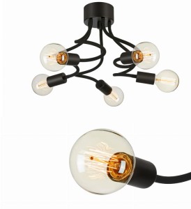 Lampa sufitowa MEDUSA 5L 107931 czarny/szary Markslojd