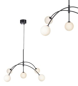 Lampa wisząca HEAVEN 5L Czarny/Biały 107560 Markslojd