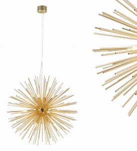 Lampa wisząca SOLEIL złota z cienkimi rurkami Markslojd