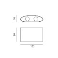 Zewnętrzne kinkiety Ortelo  IP54 OWL-6650-2-WH-3K Italux