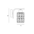 Kinkiet Menfi  IP20 WL-44236-1-BK-GD Italux