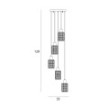 Lampa wisząca Menfi  IP20 PND-44236-5-BK-GD Italux