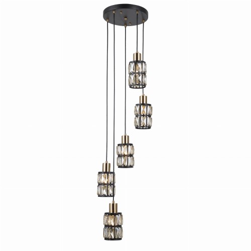 Lampa wisząca Menfi  IP20 PND-44236-5-BK-GD Italux
