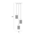 Lampa wisząca Menfi  IP20 PND-44236-3-BK-GD Italux