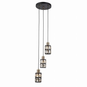 Lampa wisząca Menfi  IP20 PND-44236-3-BK-GD Italux