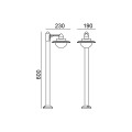 Lampa zewnętrzna stojąca Isola 4K  IP54 OFL-6923-4K Italux