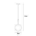 Lampa wisząca Deore  IP20 PND-5578-1S-BRO-BK Italux