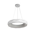Lampa wisząca REUS 36W LED biały pierścień z geometrycznym wzorem Light Prestige