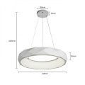 Lampa wisząca REUS 36W LED biały pierścień z geometrycznym wzorem Light Prestige