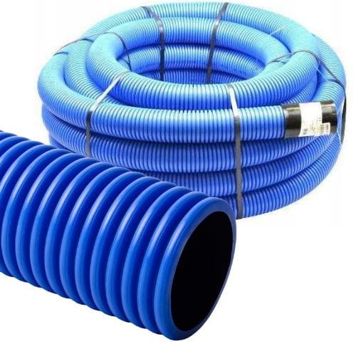 Rura karbowana arot peszel do ziemi 50 niebieska 450N - krążek 50mb