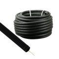 Rura karbowana peszel czarny 750n średnica 20mm krążek 25mb