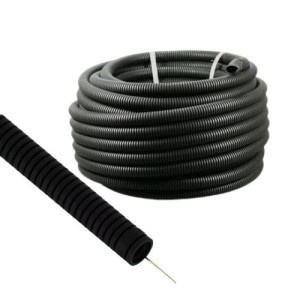 Rura karbowana peszel czarny 750n średnica 16mm krążek 50mb