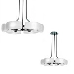 Lampa wisząca FIONA 6 na metalowej obręczy z białymi elementami Azzardo