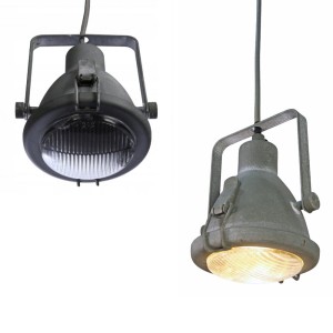 Lampa wisząca TOBRUK industrialna postarzana na GU10 metalowa ze szklanym kloszem Azzardo