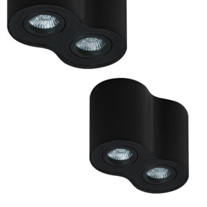 Lampa sufitowa / natynkowa BROSS 2 czarna / czarna AZ2136 Azzardo