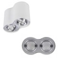 Lampa sufitowa / natynkowa BROSS 2 biały / aluminium AZ0784 Azzardo