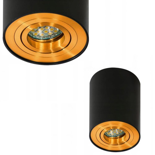 Lampa sufitowa / natynkowa BROSS 1 czarna/złota AZ2955 Azzardo