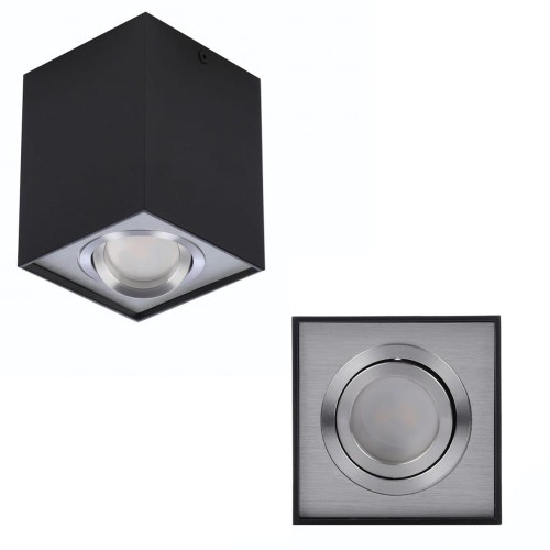 Lampa wewnętrzna / natynkowa ELOY 1 czarny / aluminium AZ0930 Azzardo