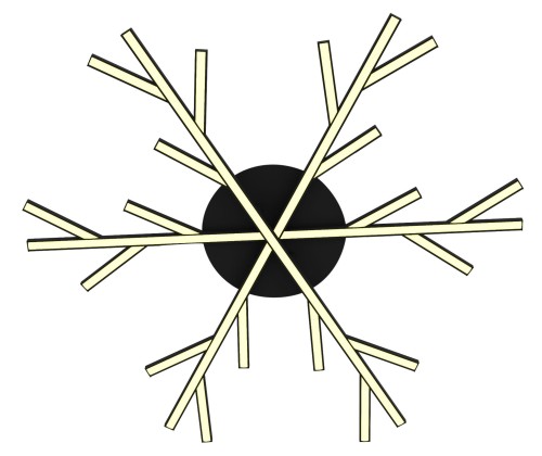 SAMOS LAMPA SUFITOWA PLAFON 70 40W LED CZARNY 4000K APETI | Candellux A0017-130