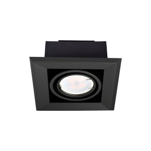 LAMPA PODTYNKOWA BLOCCO CZARNA 1x7W GU10 LED | ML472 Milagro