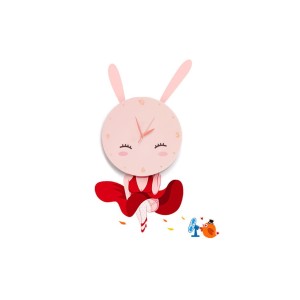 Lampka dziecięca BUNNY LED CLOCK 0,6W LED | ML148 Milagro