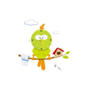 Lampka dziecięca BIRD LED CLOCK 0,6W LED | ML208 Milagro