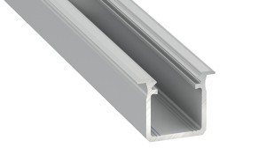 PROFIL ALUMINOWY SRESBRNY TYP G 2m + KLOSZ MLECZNY EKPR0125 Eko-Light