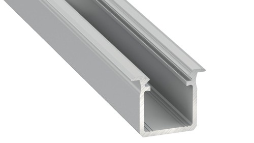 Profil aluminiowy srebrny typ G 2m + klosz mleczny EKPR0125 Eko-Light