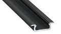 Profil aluminiowy czarny typ Z 1m + klosz mleczny EKPR6381 Eko-Light