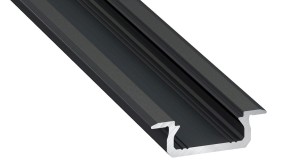 PROFIL ALUMINIOWY CZARNY TYP Z 1m + KLOSZ MLECZNY EKPR6381 Eko-Light