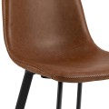 Stołek barowy Oregon PU brandy Low - ACTONA