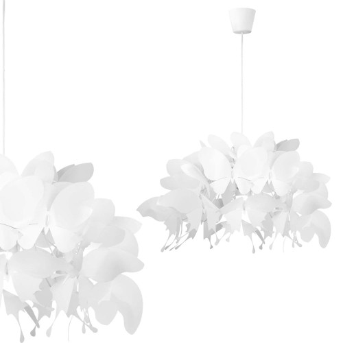 Lampa wisząca Farfalla 1 biała motyle 50cm Light Prestige